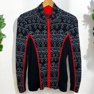 Icelandic Design 100% Merino Wool Zip Up Funnel Neck Winter Sweater
